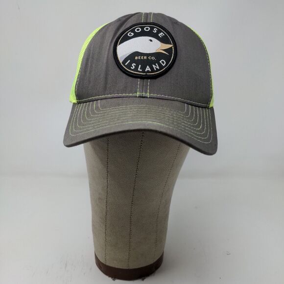 Goose Island Beer Co Mens Meshback Snapback Hat Gray Yellow Embroidered Logo - Picture 3 of 13